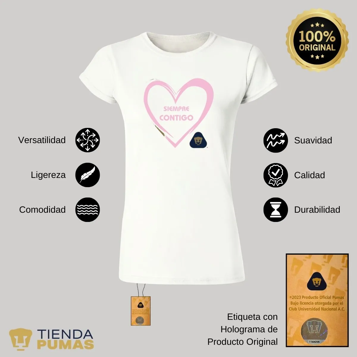 Playera Mujer Pumas UNAM Contigo 2