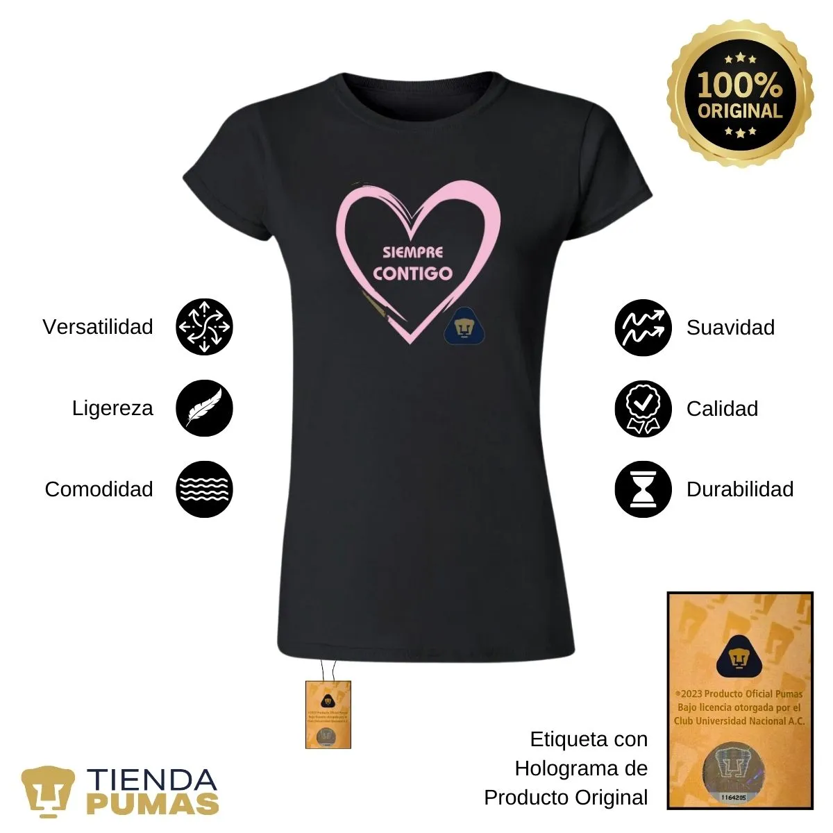 Playera Mujer Pumas UNAM Contigo 2