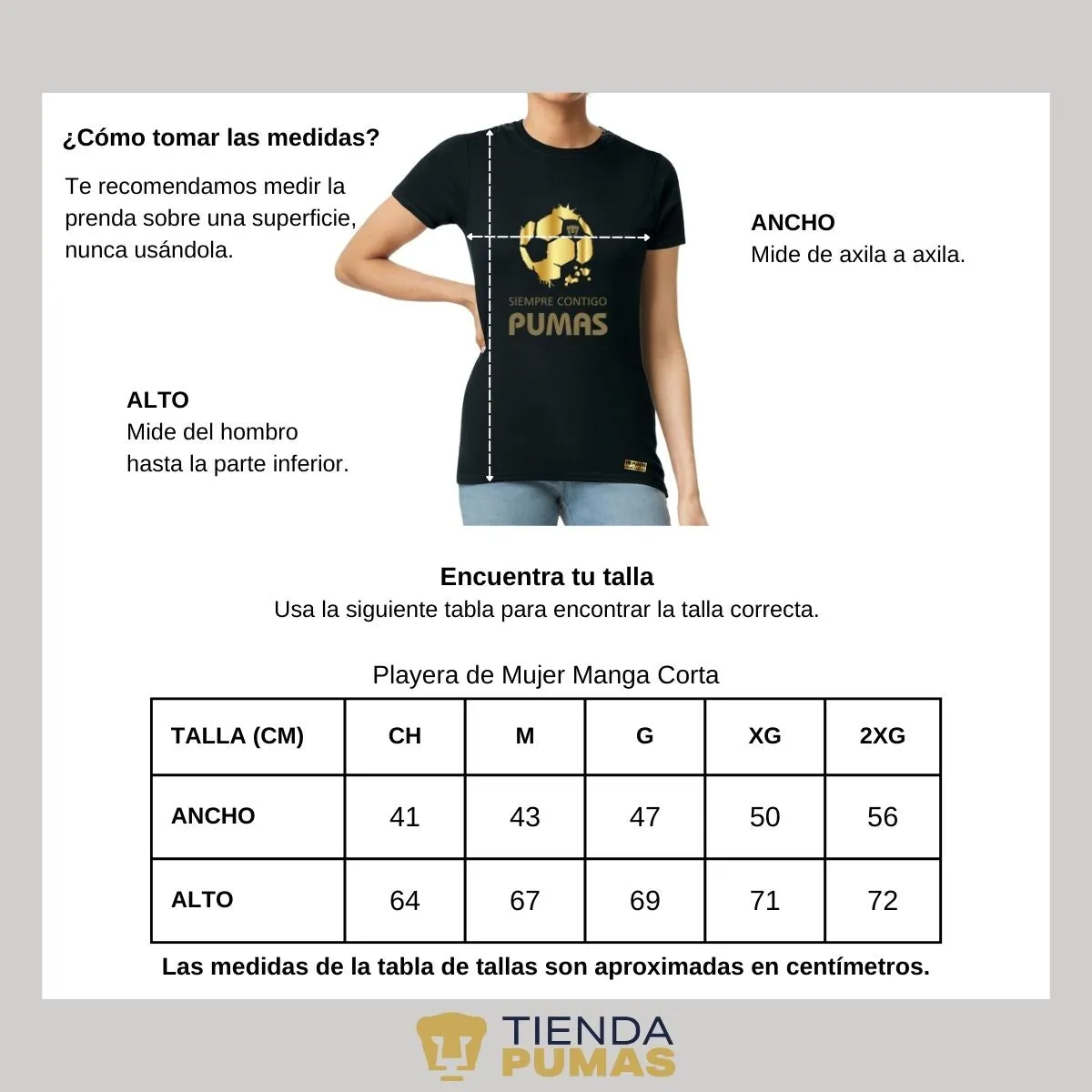 Playera Mujer Pumas UNAM Ed Limitada 2 Siempre contigo