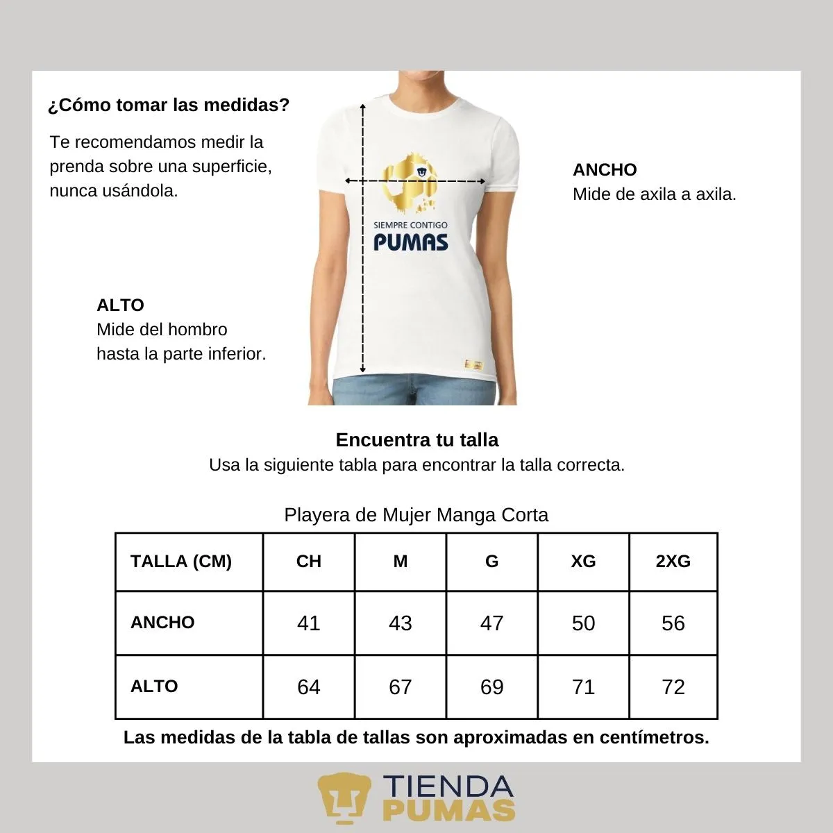 Playera Mujer Pumas UNAM Ed Limitada 2 Siempre contigo