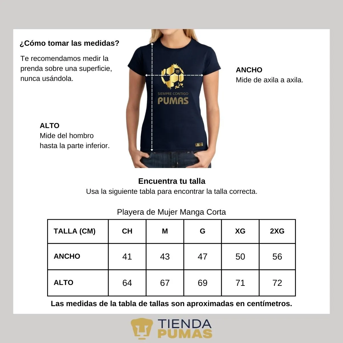 Playera Mujer Pumas UNAM Ed Limitada 2 Siempre contigo