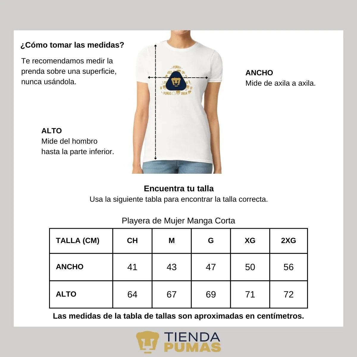 Playera Mujer Pumas UNAM triangular