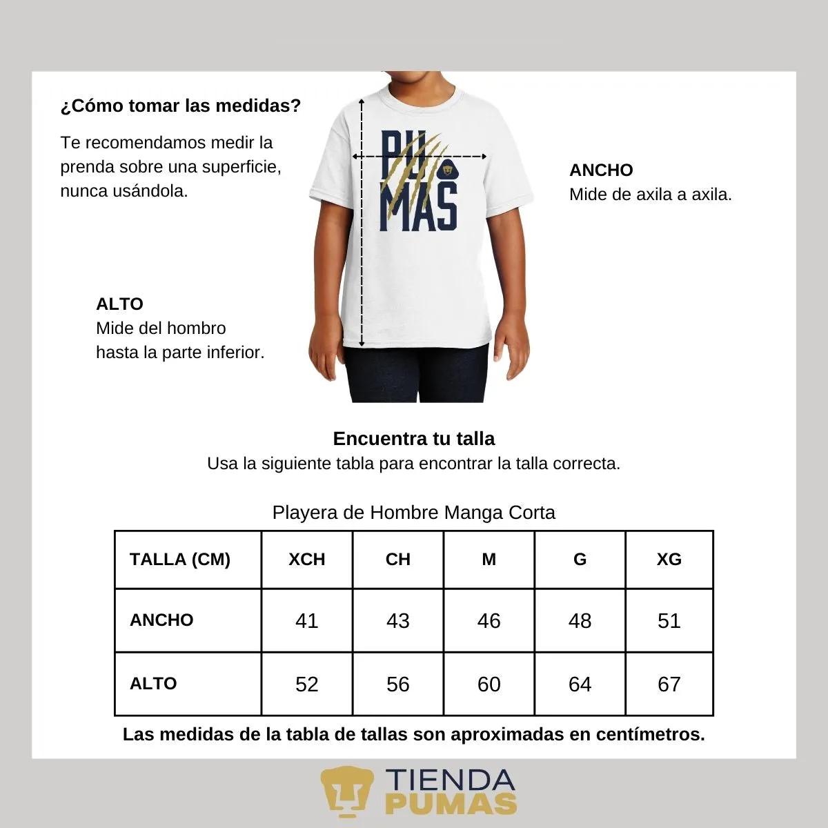 Playera Nios Pumas UNAM Garra