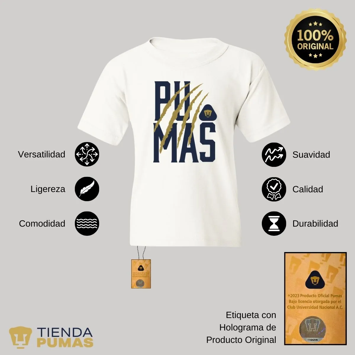 Playera Nios Pumas UNAM Garra