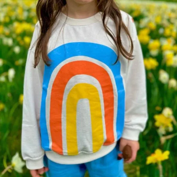 Recycled Cotton Rainbow Kid Sweatshirt