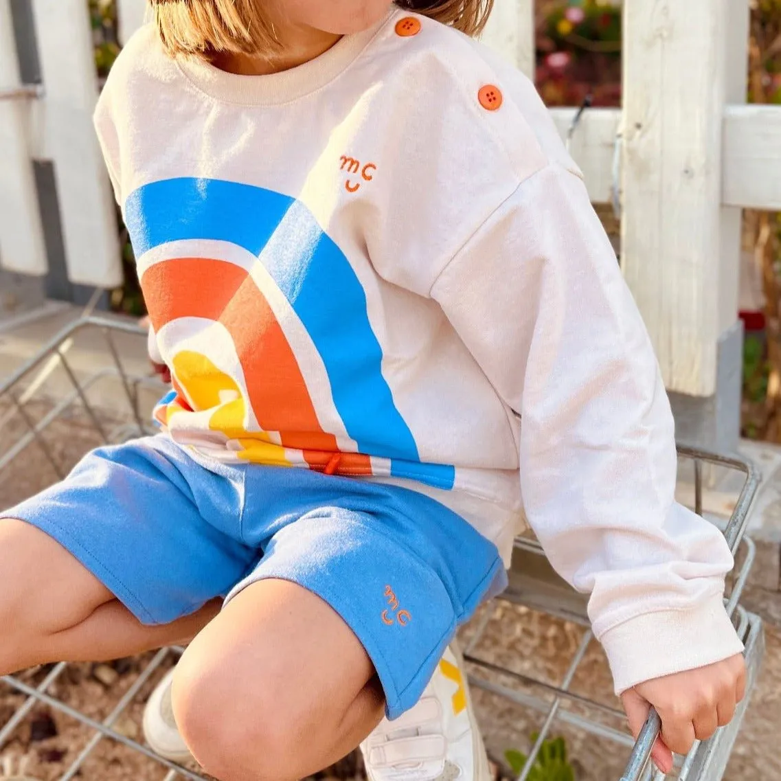 Recycled Cotton Rainbow Kid Sweatshirt