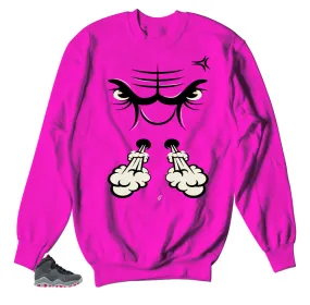 Retro 10 Rush Pink Sweater - Raging Face - Pink