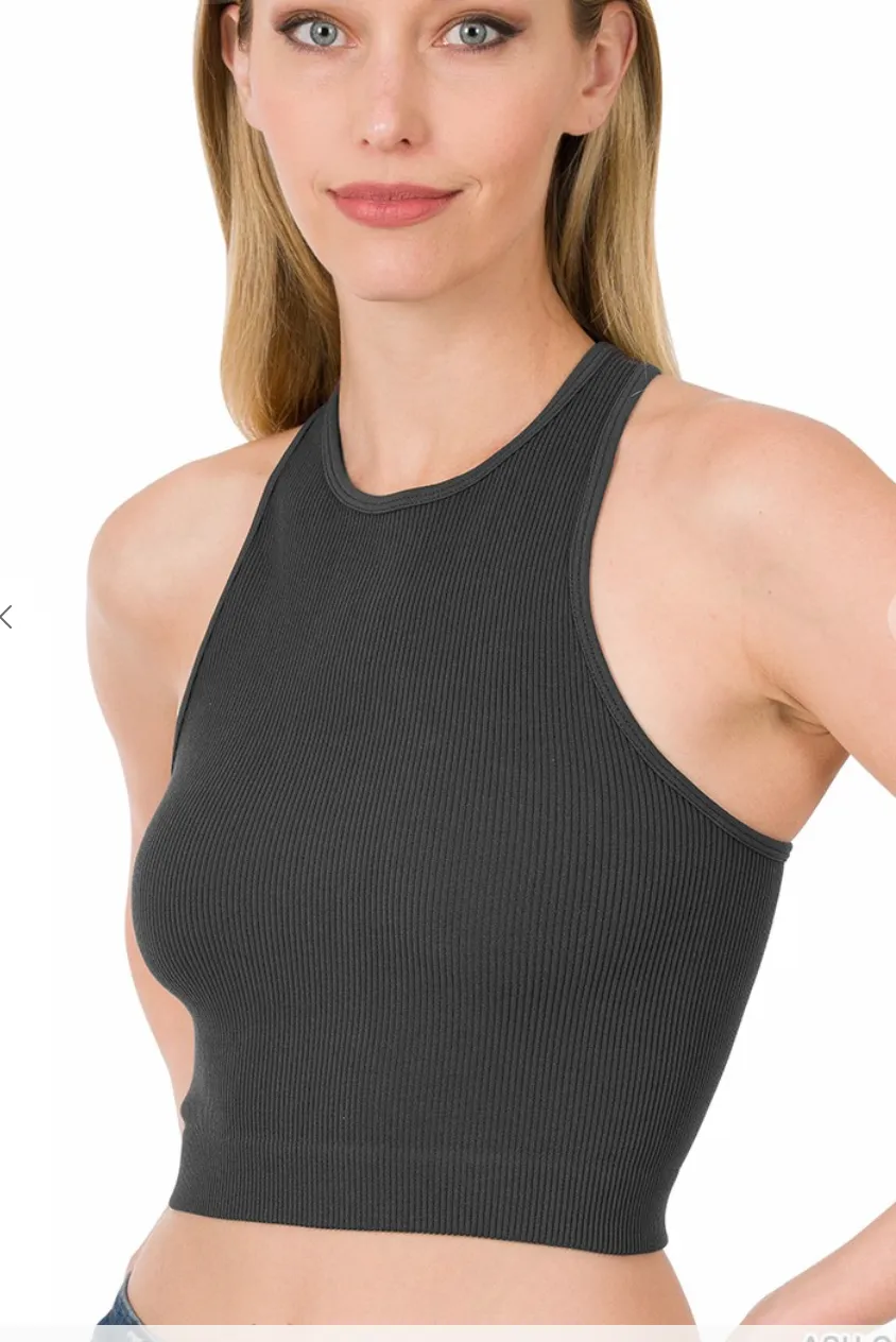 Ribbed Seamless Cropped Tank 1X/2X & 2X/3X