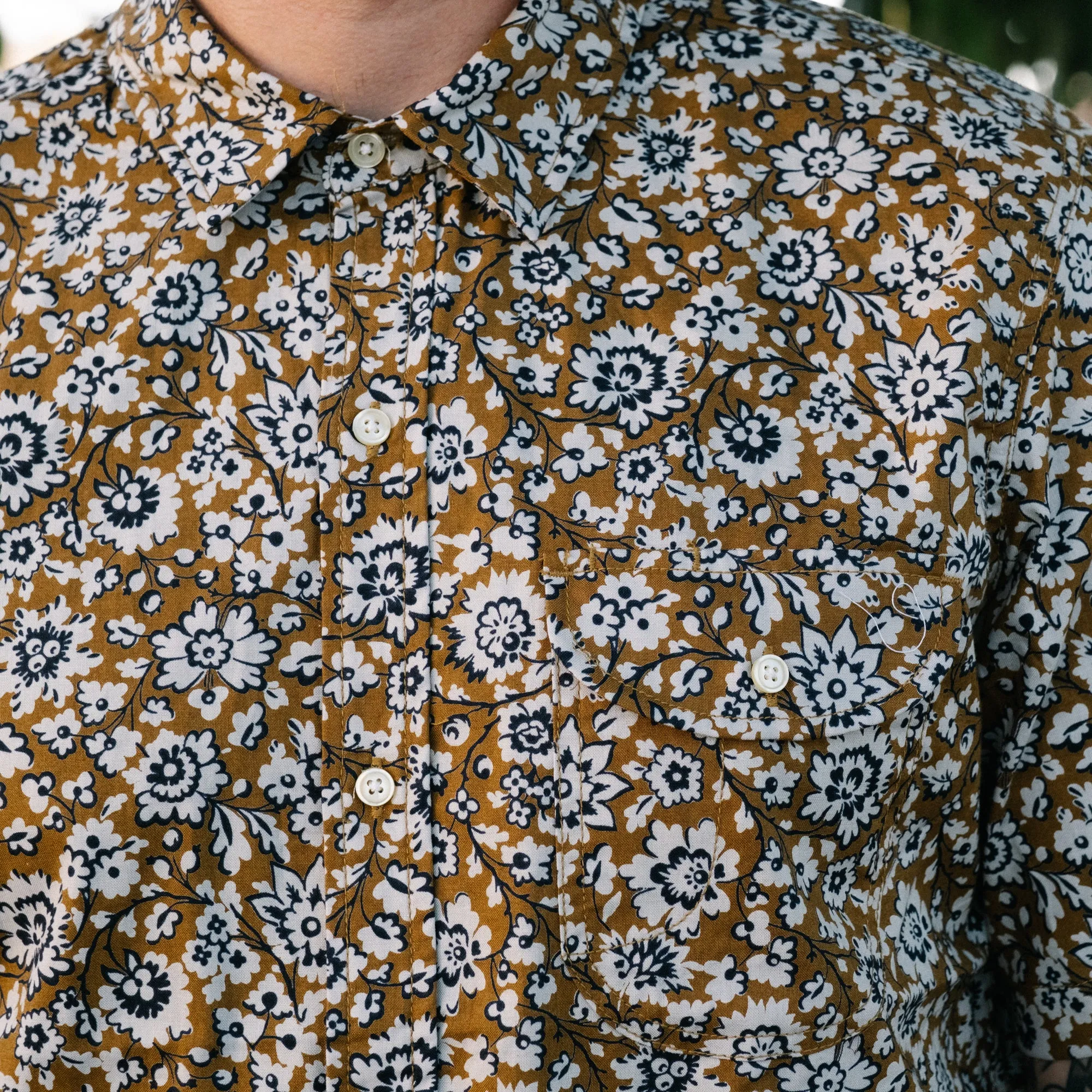 Rogue Territory Maker Shirt Gold Floral FINAL SALE