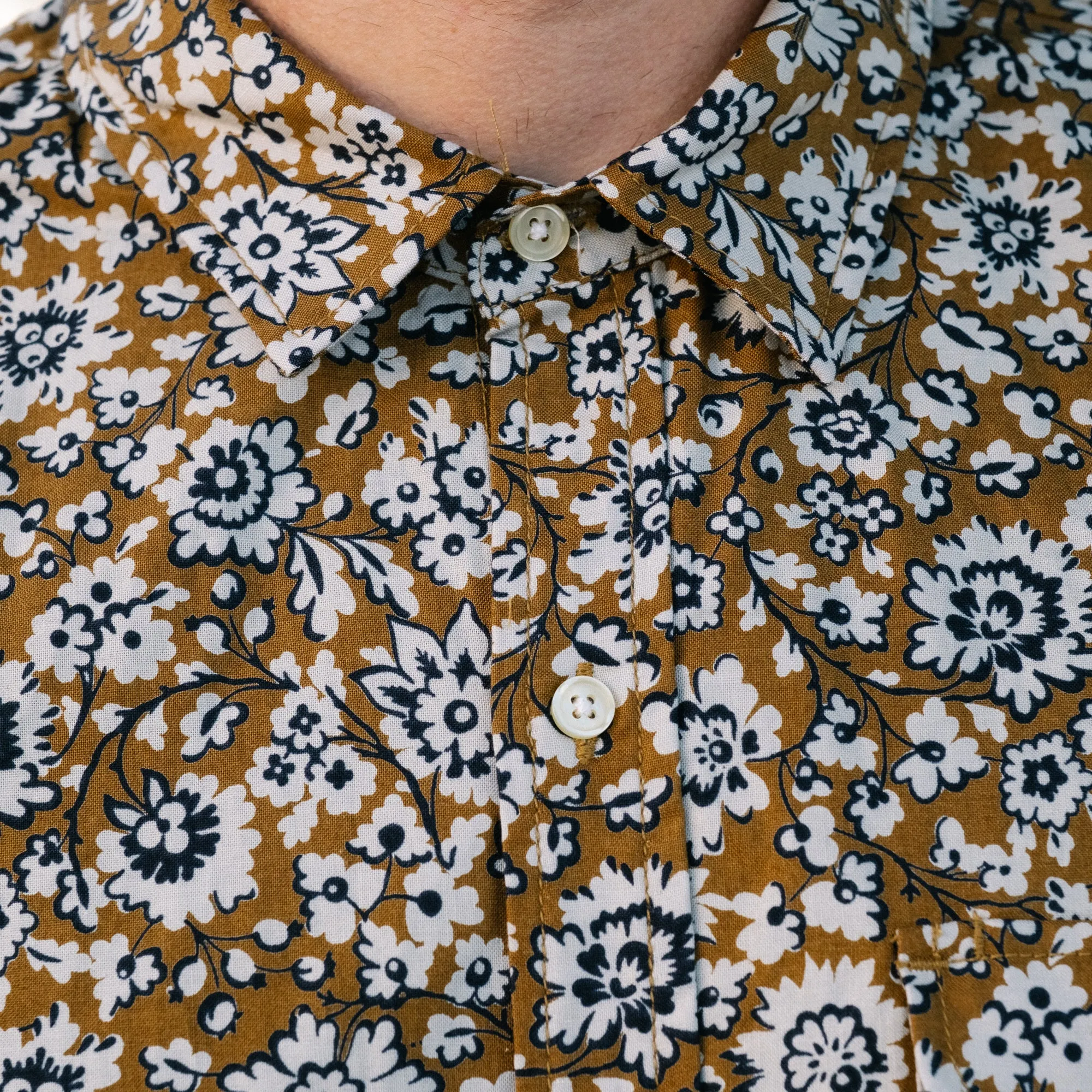 Rogue Territory Maker Shirt Gold Floral FINAL SALE