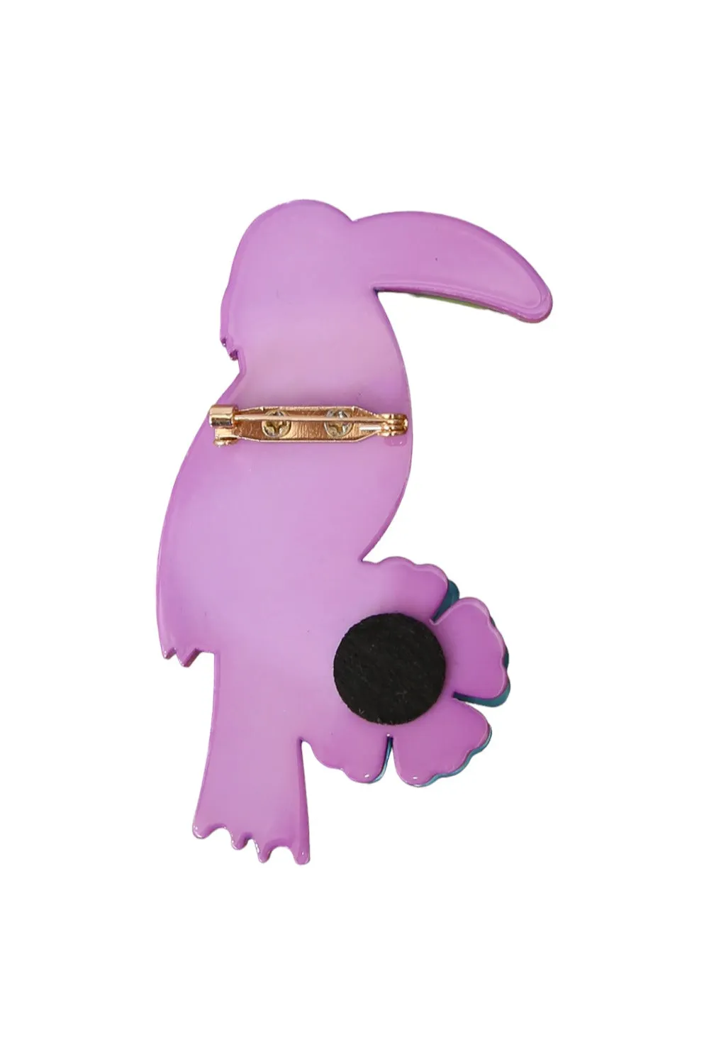 SIA BROOCH PARROT PURPLE