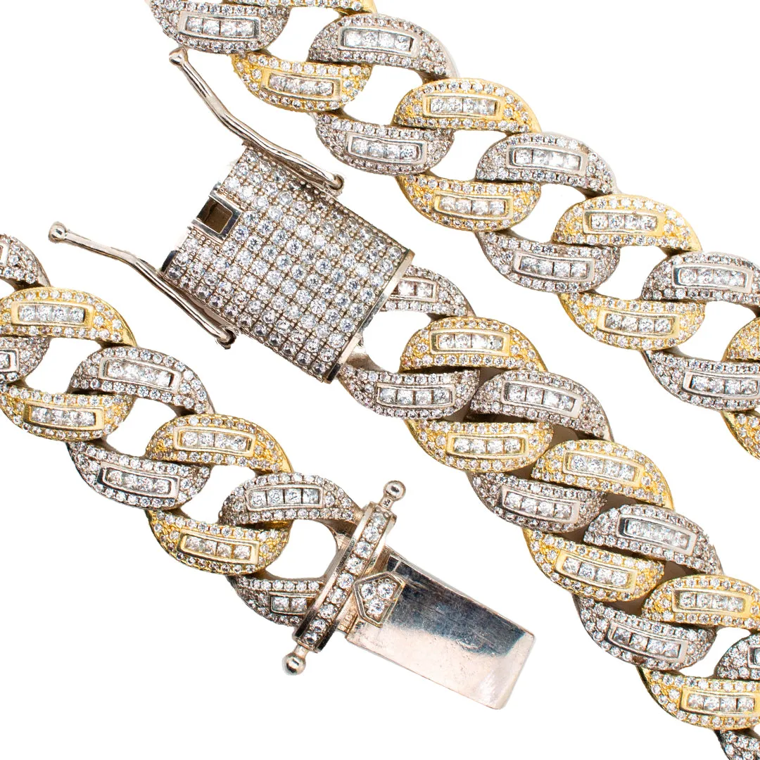 Silver Plated Cooper Cuban Link Chain