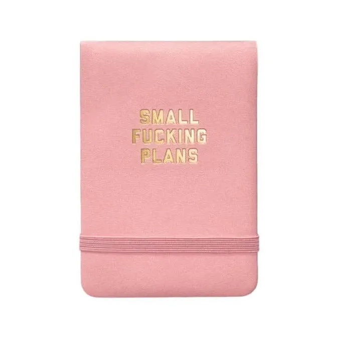 Small Fucking Plans Pocket Journal in Pink