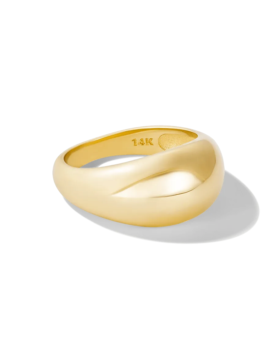 Solid Gold Globe Ring