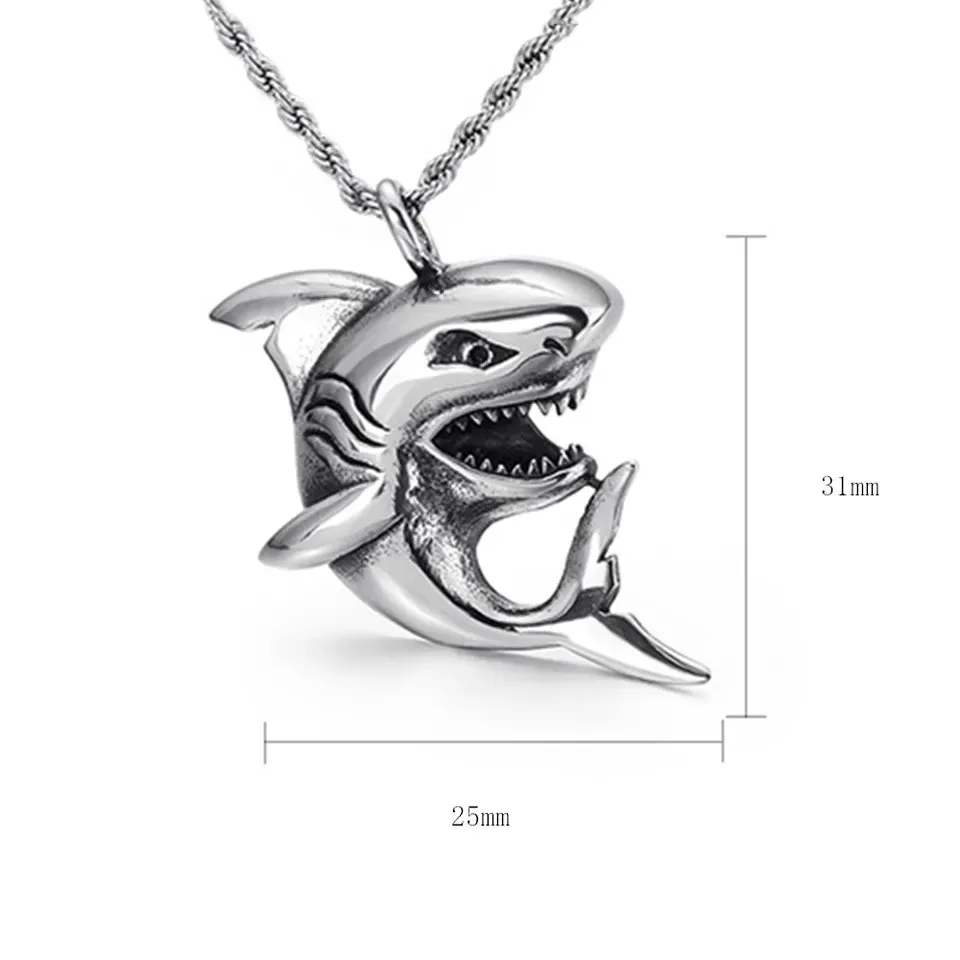 Stainless Steel Shark Necklace