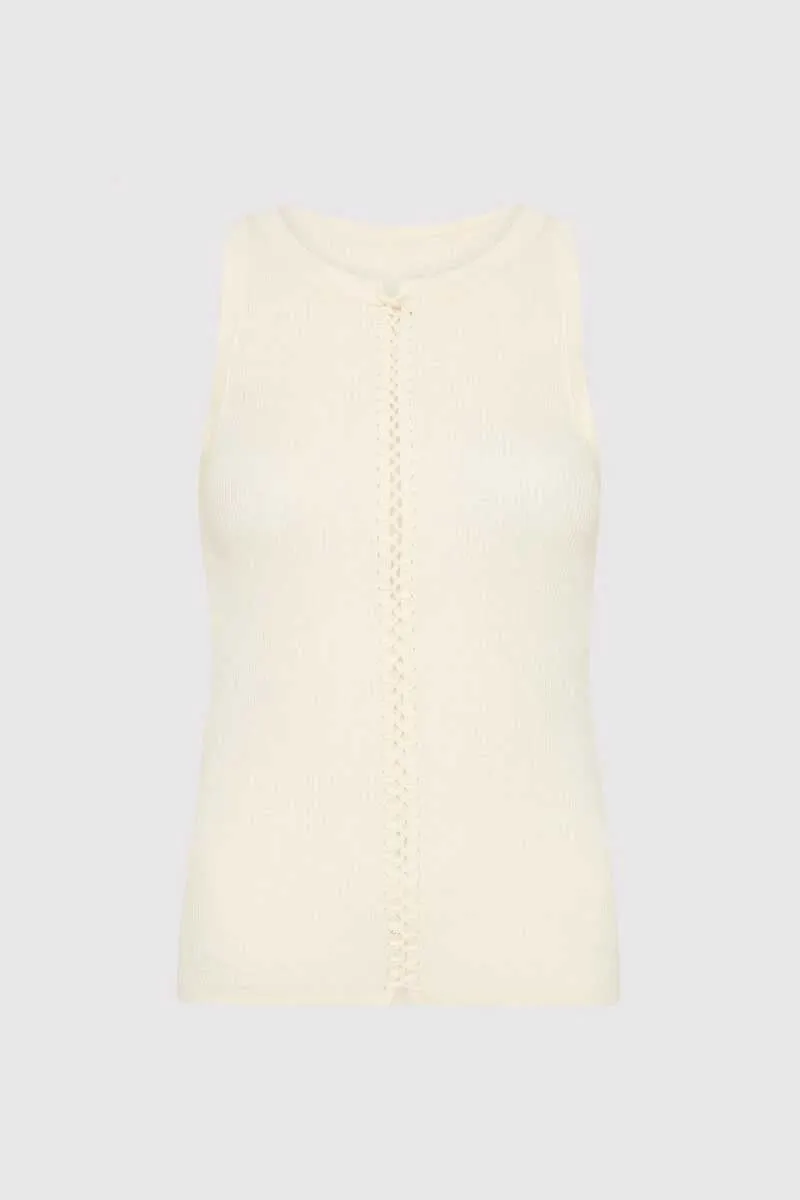 STITCH DETAIL TANK-IVORY