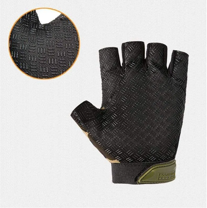 Tactical Gloves Camouflage Military Mittens For Fitness Gym Male Antiskid Motocycle Men Women Moto Half Finger Gloves