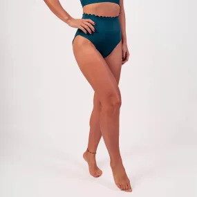 Teal Wave Bikini Bottom