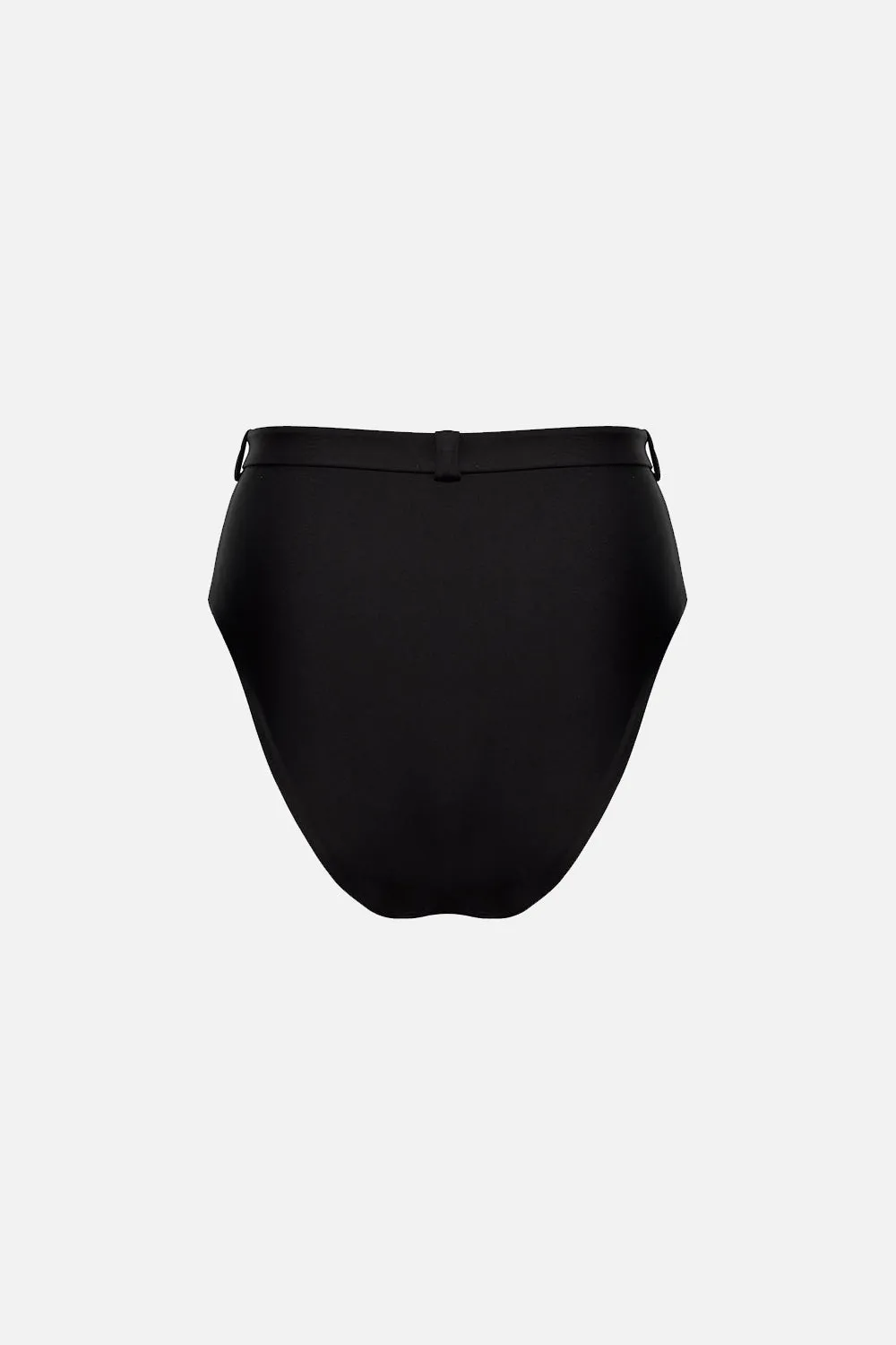 The High Waist Silhouette Bikini Bottom in Onyx