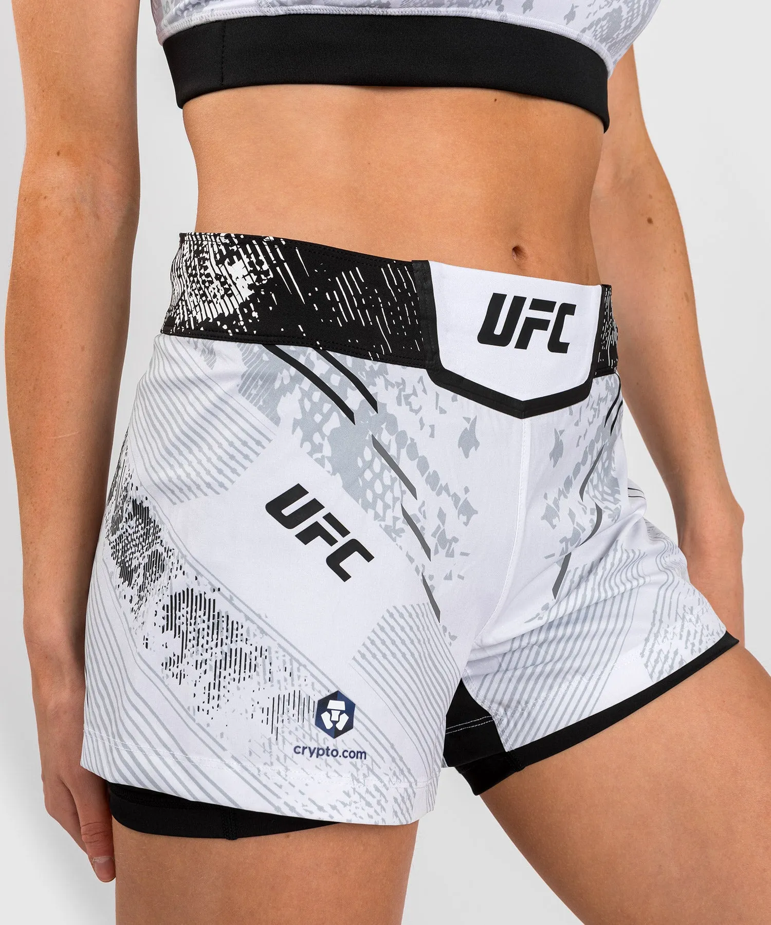 UFC Adrenaline by Venum Personalized Authentic Fight Night Women’s Fight Short - White