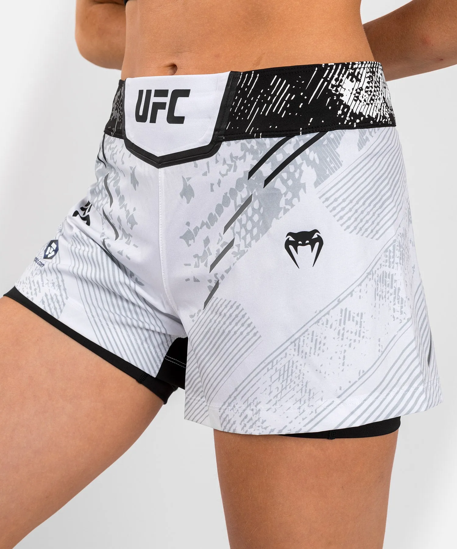 UFC Adrenaline by Venum Personalized Authentic Fight Night Women’s Fight Short - White