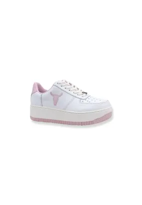 WINDSOR SMITH Sneaker Ox Platform Donna White Fair Floss RECHARGE