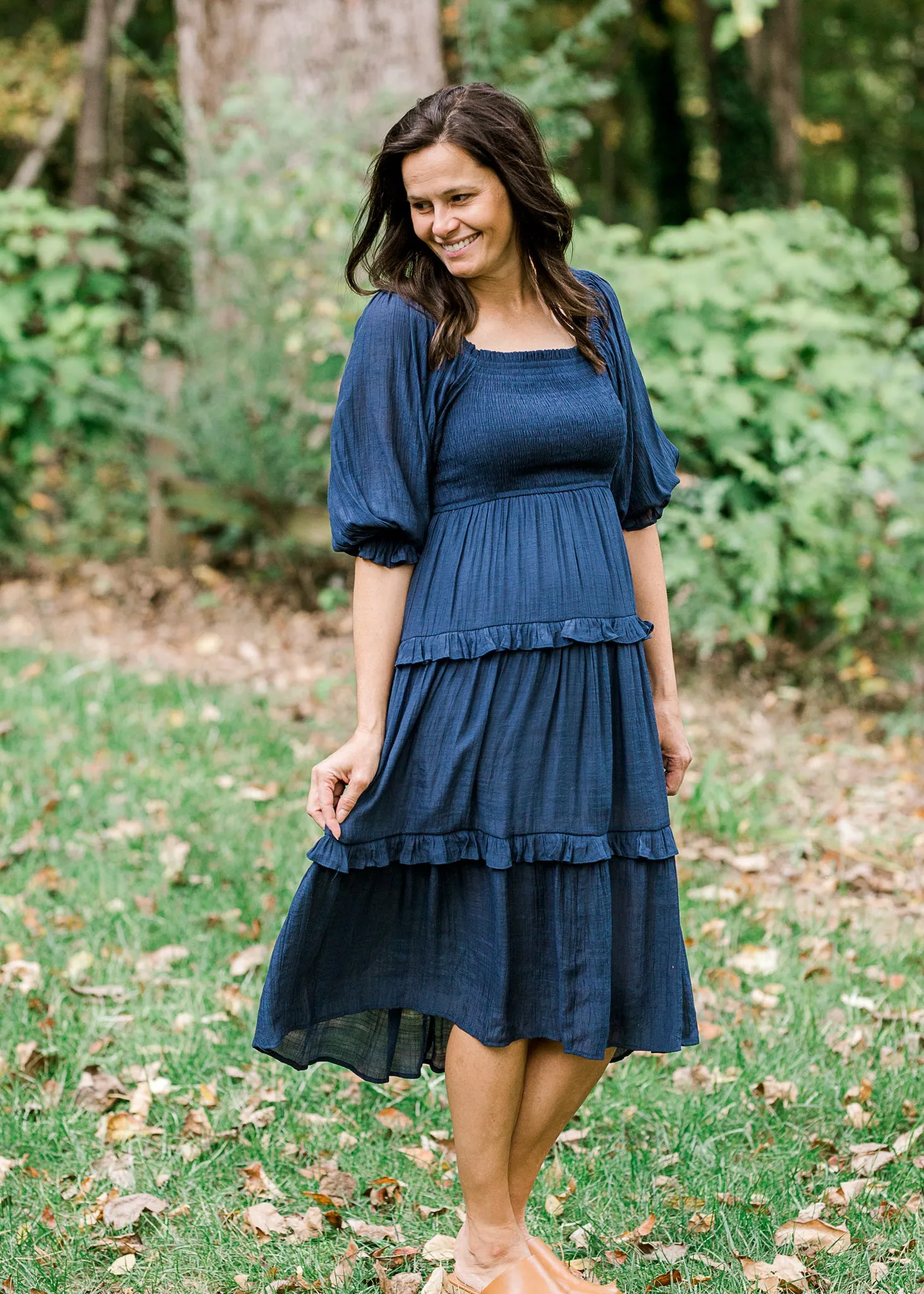 X Deep Blue Romantic Dress